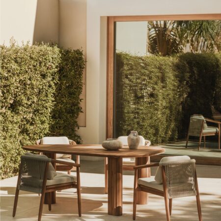 Tavolo da giardino ovale 190 cm in legno di acacia Danara