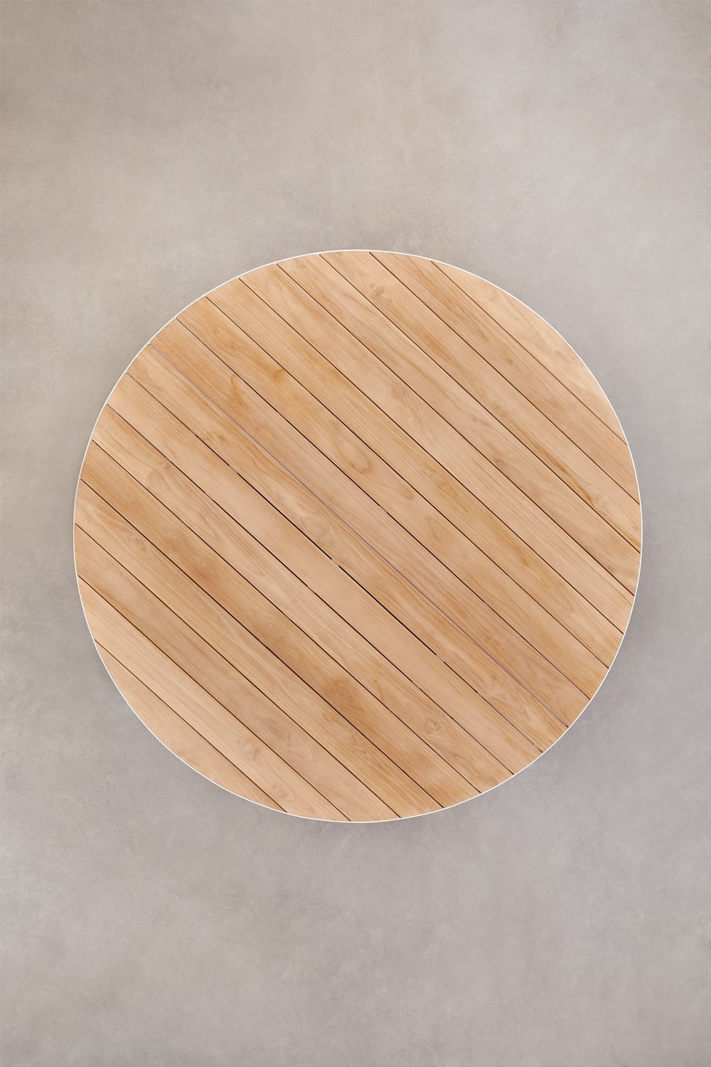 Tavolo da giardino rotondo Ø180 cm in legno di teak e alluminio Riviera