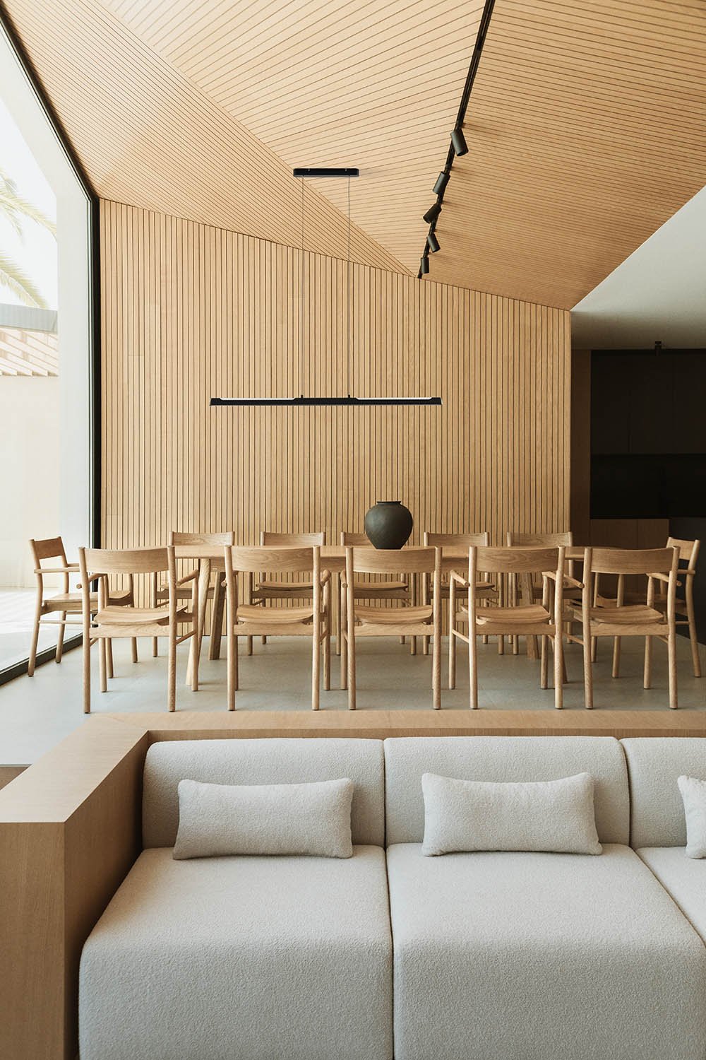 Tavolo da pranzo allungabile in legno di rovere (220-320x95 cm) Treveris