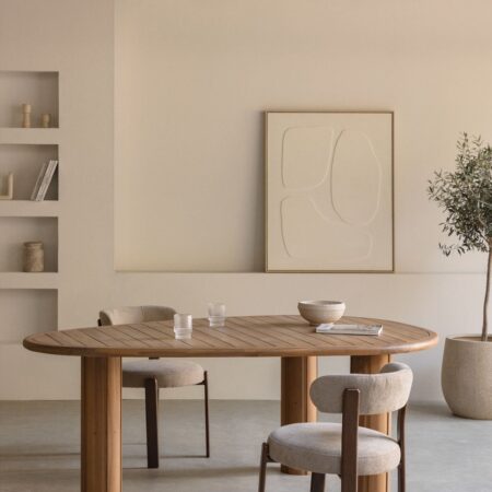 Tavolo da pranzo ovale 190 cm in legno di acacia Danara
