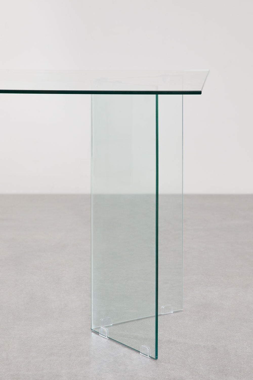 Tavolo da pranzo rettangolare 180x90 cm in vetro temperato Purio