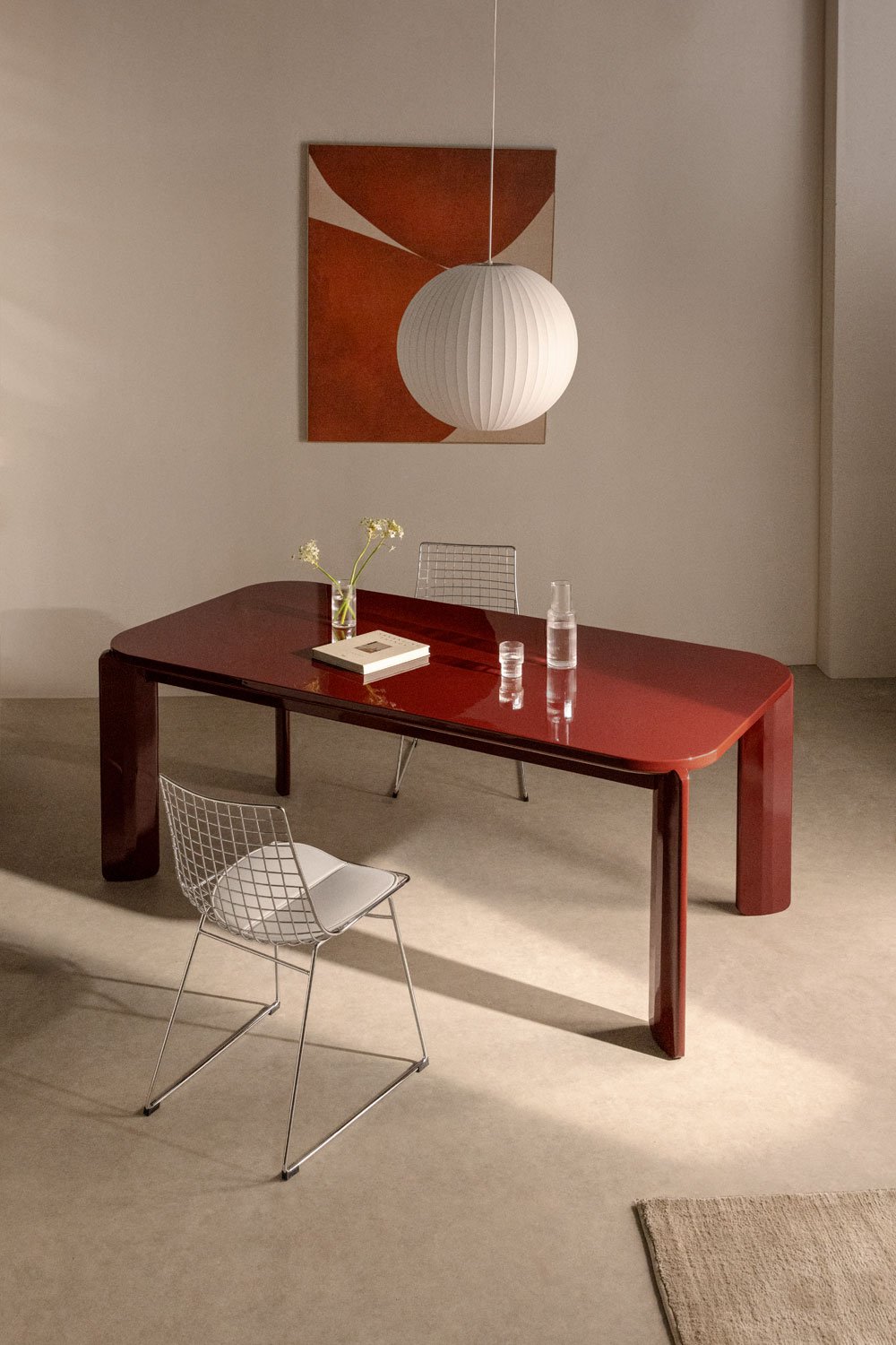 Tavolo da pranzo rettangolare 200x100 cm in MDF Ginevra