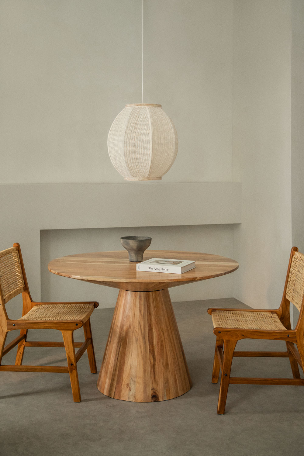 Tavolo da pranzo rotondo in legno di acacia Weymar