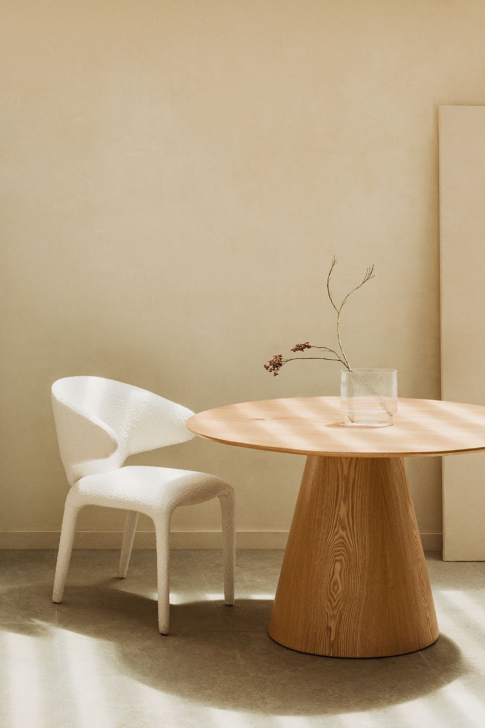 Tavolo da pranzo rotondo in legno Aura