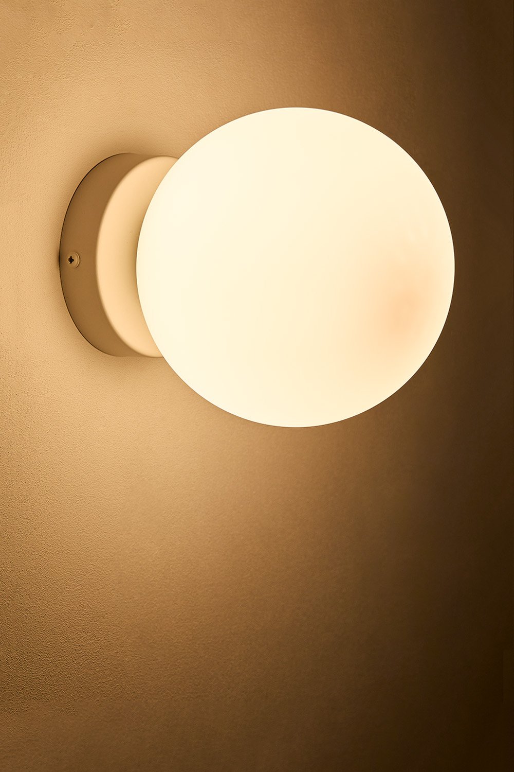 Applique da parete per bagno in acciaio inossidabile con sfera di vetro Uvol Traditional
