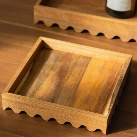 Vassoio decorativo in legno di acacia Gaupen