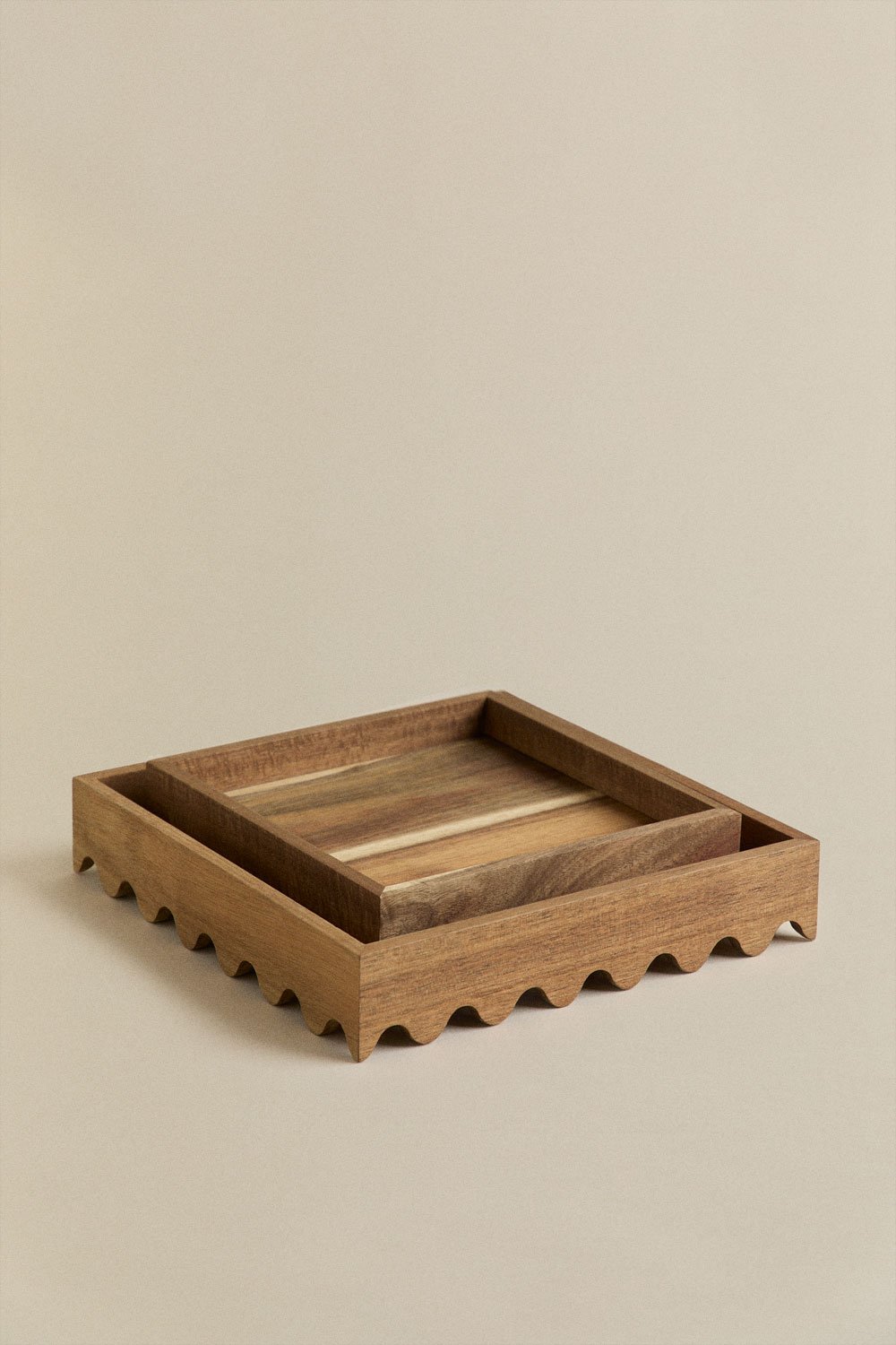Vassoio decorativo in legno di acacia Gaupen