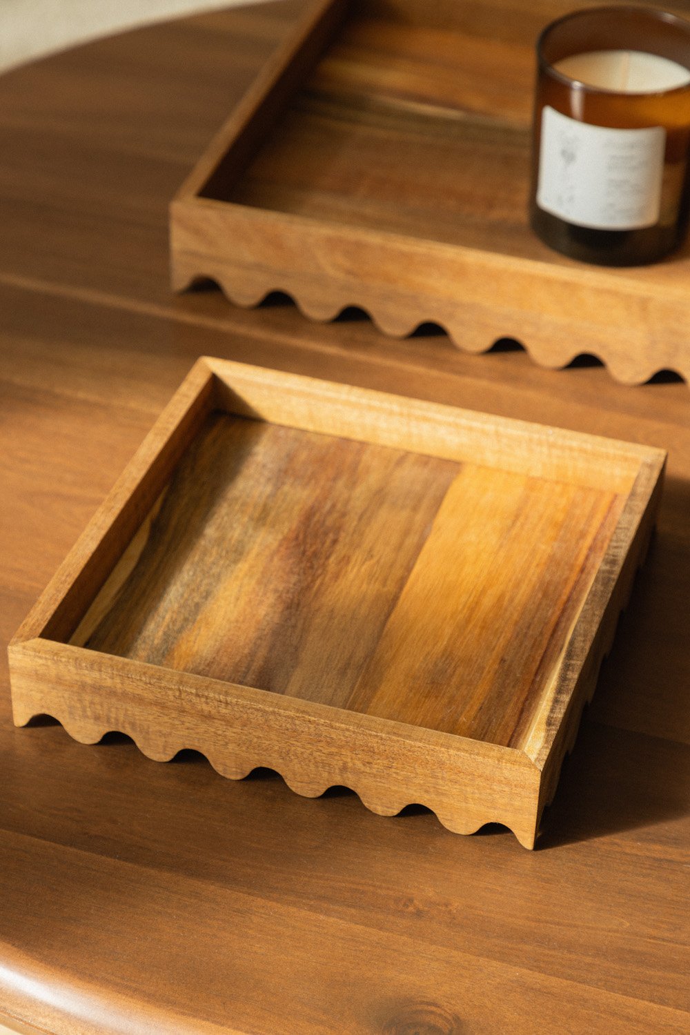 Vassoio decorativo in legno di acacia Gaupen
