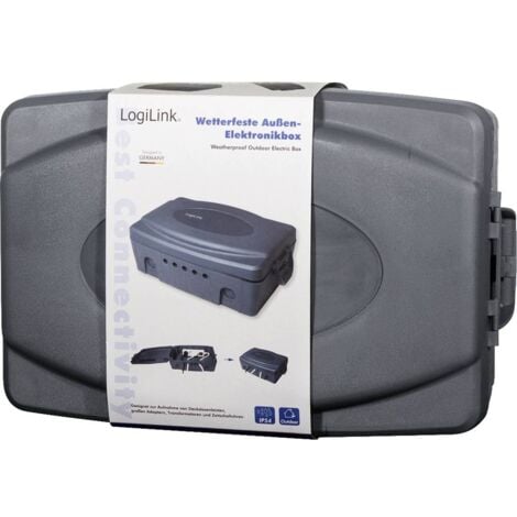 LogiLink LPS223 Contenitore per cavo 115 x 320 x 210 Plastica Grigio 1 pz.