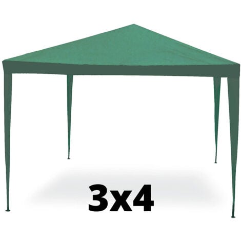 gazebo da esterno essenza "facile" in acciaio colore verde 3x4 metri
