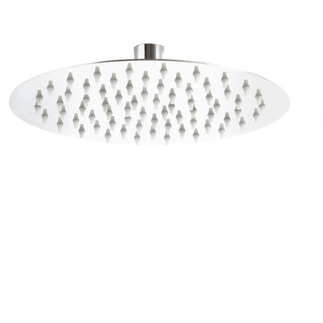 Wiltec Soffione doccia rotondo 25 cm effetto pioggia in acciaio inossidabile