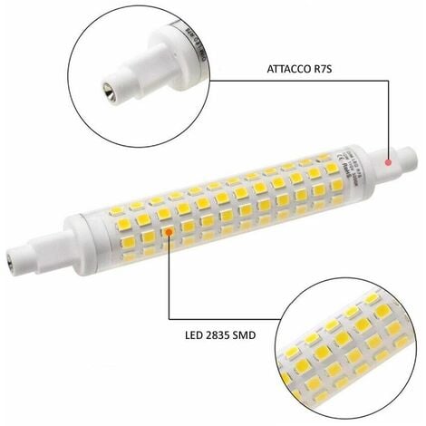 Lampadina Led Luce Naturale Attacco R7s 12 Watt Lampada Ricambio Per Faro 4000k