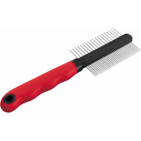 Ferplast GRO 5864 Pettine 2in1 per cani e gatti con pelo medio e lungo. Variante GRO 5864 - Misure: 20.3 x 1.6 x h 6.4 cm -
