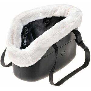 Ferplast WITH-ME WINTER Borsa per cani in resina con rivestimento. 3 colori.. Variante  – Misure: 21.5 x 43.5 x h 27 cm – Nero