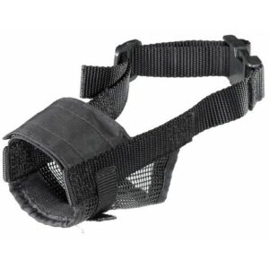 Ferplast MUZZLE NET  Museruola per cani in rete di nylon – 5 taglie. Variante S – Misure: A: 24-35 cm B: 12-19 cm C: 7.5 cm –