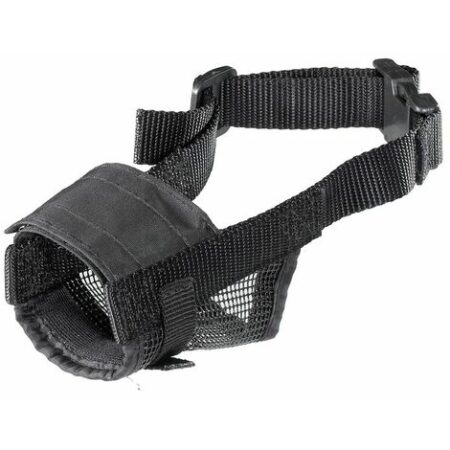 Ferplast MUZZLE NET  Museruola per cani in rete di nylon - 5 taglie. Variante S - Misure: A: 24-35 cm B: 12-19 cm C: 7.5 cm -