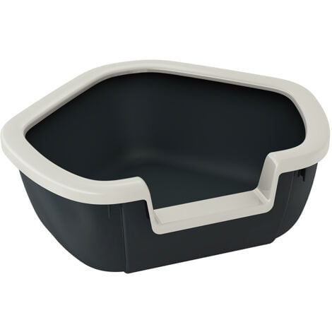 Ferplast DAMA Lettiera per gatti angolare Ferplast DAMA. Variante DAMA - Misure: 57.5 x 51.5 x h 22 cm - Nero