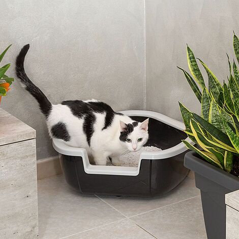 Ferplast DAMA Lettiera per gatti angolare Ferplast DAMA. Variante DAMA - Misure: 57.5 x 51.5 x h 22 cm - Nero