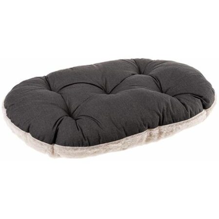 Ferplast RELAX F Cuscino in cotone e peluche per cani e gatti. Varie misure.. Variante 89/10 - Misure: 85 x 55 cm - Grigio