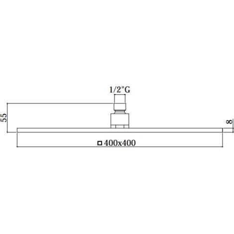 Soffione anticalcare 400x400 mm Paffoni ZSOF081CR  Cromo