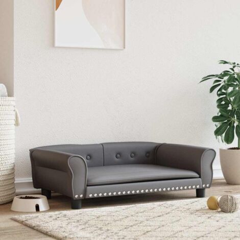 Lettino per Cani Grigio 95x55x30 cm in Similpelle vidaXL