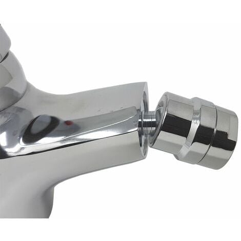 Rubinetto miscelatore bidet bagno grigio silver testa mobile cromato basic 8413