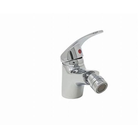 Rubinetto miscelatore bidet bagno grigio silver testa mobile cromato basic 8413