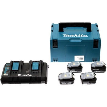 Pack 4 Batterie 5 Ah + Caricabatteria doppio MAKITA - 197626-8