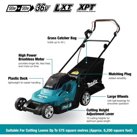 Rasaerba 36V - 2x18V MAKITA - senza batteria né caricabatterie - DLM432Z