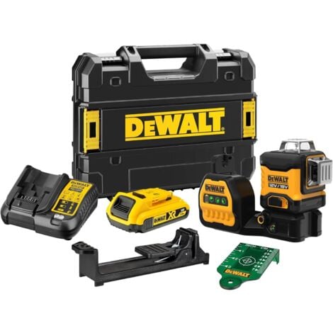 Laser 3 linee 360° DEWALT XR Litio 10.8V 2.0Ah raggio verde - DCE089D1G