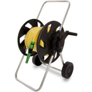 carrello avvolgitubo “drop 60 plus” in acciaio con bobina tubo e kit irrigazione