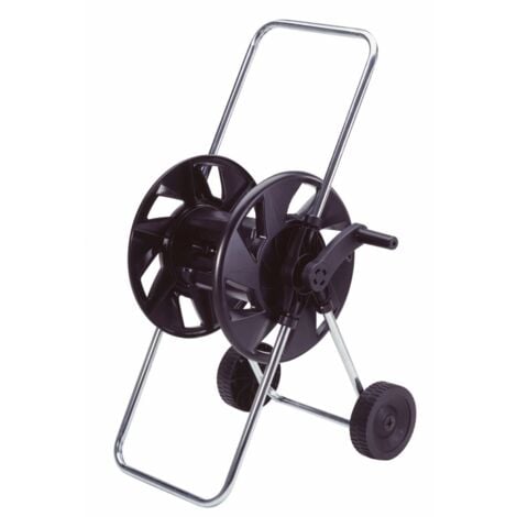 carrello avvolgitubo "drop 60 plus" in acciaio con bobina tubo e kit irrigazione
