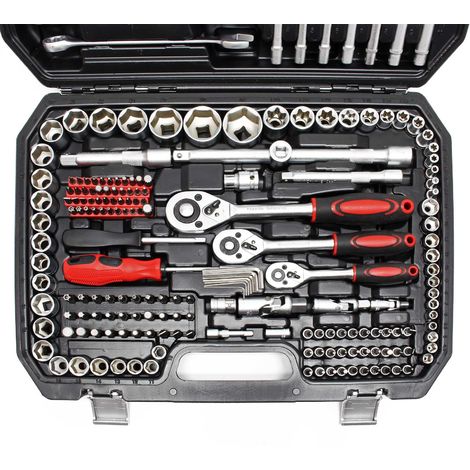 Set di chiavi a cricchetto 215 pz. Set di attrezzi Chiavi a bussola