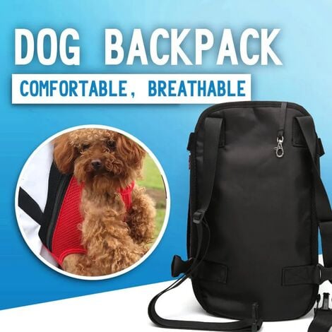 Zaino per animali domestici, Borsa da trasporto per cani, Gambe regolabili, Borsa da viaggio portatile per animali domestici, Traspirante e confortevole, Soprattutto per cani di piccola e media taglia
