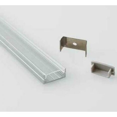 Nobile illuminazione profilo alluminio con copertura per striscia led 2mt barra/strip/10/s