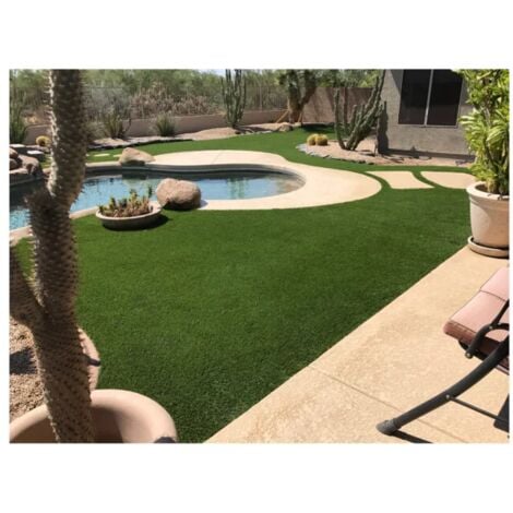 prato sintetico verde economico 1x10 mt h50 mm per giardino "wimbledon"