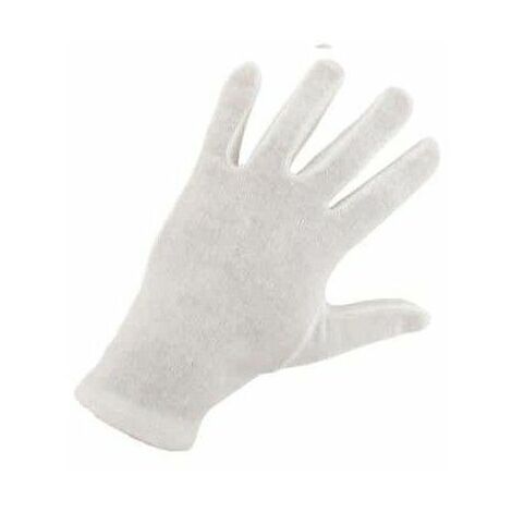 Confezione da 10 paia di guanti di cotone bianco Taglia XL / 10 EP 4150