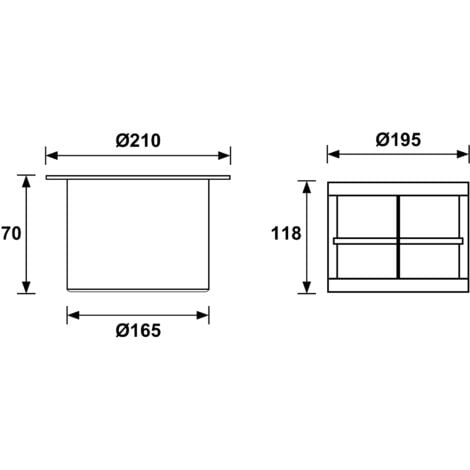 Faretto da incasso per esterno LED 220V 25W (illuminazione 200W) waterproof IP67 diametro 195mm Day White 6000K 2100lm