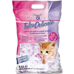 Talco Delicato lettiera per gatto profumata a lunga durata 5,5 l