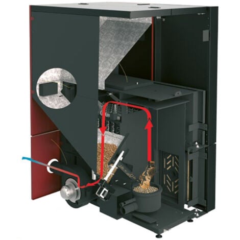 Caldaia a pellet con serbatoio grande Sannover 28 kW