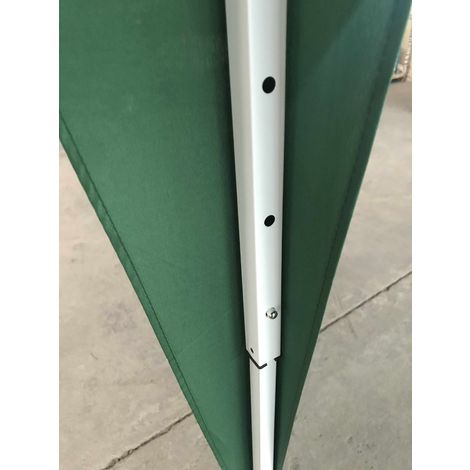 GAZEBO PIEGHEVOLE DA GIARDINO VERDE CON TELI LATERALI E FINESTRA 3X3 AUTOMATICO FIERA