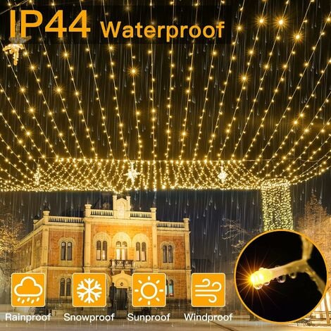 Luci a stringa natalizie a LED 100M 1000 LED IP44 impermeabili con telecomando 8 modalità Decorazione per feste per matrimoni natalizi Bianco caldo