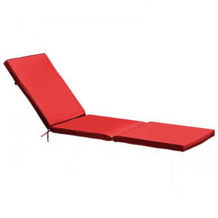 Cuscino per lettino prendisole rosso 186 x 53 x 5 cm