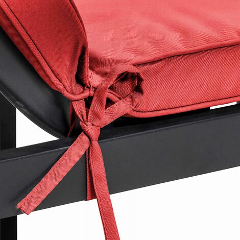 Cuscino per lettino prendisole rosso 186 x 53 x 5 cm