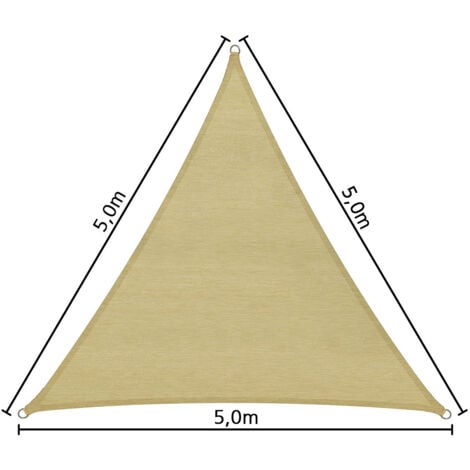 VELA OMBREGGIANTE TRIANG. ECRU' 5,0X5,0X5.0 MT PAPILLON