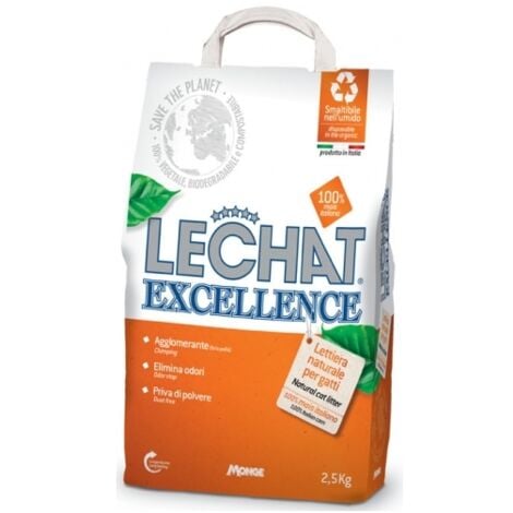 lettiera igienica per gatti monge "lechat excellence" 2,5 kg