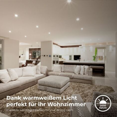 B.K.Licht - Set di 6 faretti LED da incasso 230V, faretti LED orientabili per il bagno IP65, faretti LED da soffitto, faretti LED, faretti da soffitto, lampada da bagno, 9 x 4,2 cm (DxH), cromo opaco