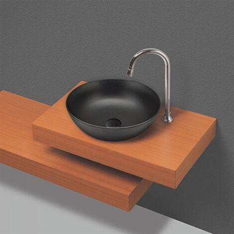 Lavabo da appoggio a ciotola 38,5 cm nero opaco in ceramica  Espeon