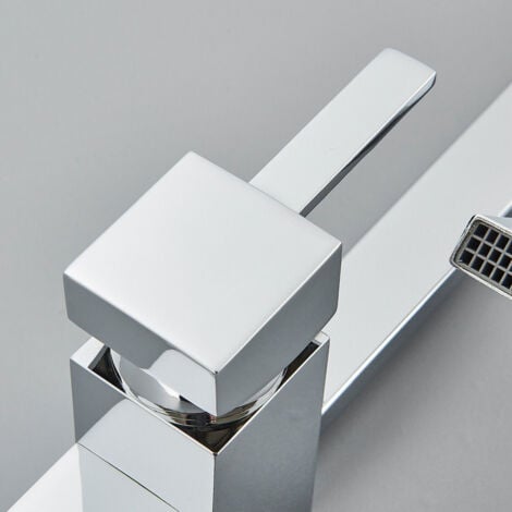 Rubinetto Bagno Lavabo Alto Cromato Onyzpily Rubinetto Miscelatore con Girevole Bocca Spruzzatore per Lavabo a Freddo e Caldo con Monocomando Rubinetto Alto Moderno