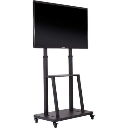 Porta TV Supporto TV con Ruote da Pavimento per Schermi 32-80 Pollici Max VESA 600x400mm Portata Max 65kg